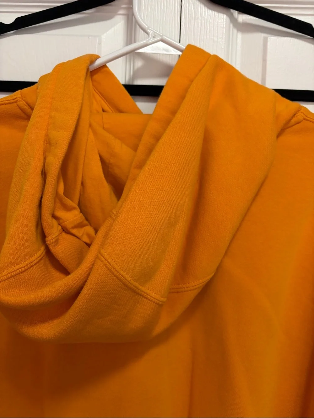 Nike Air Orange Pullover Sweatshirt Hoodie White Logo Mens XL used